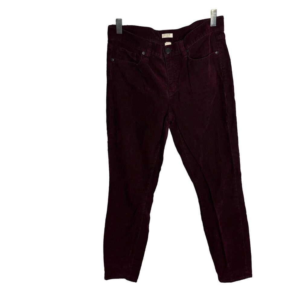Jcrew stretch burgundy corduroy women’s pants size 28￼